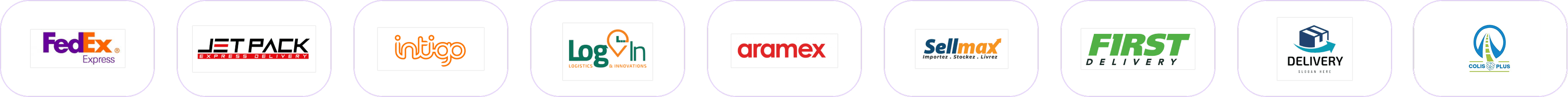 Logos of Tunisian delivery companies