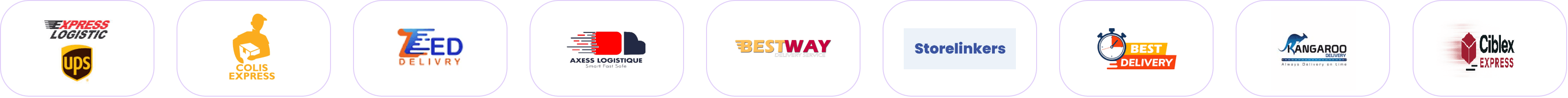Logos of Tunisian delivery companies